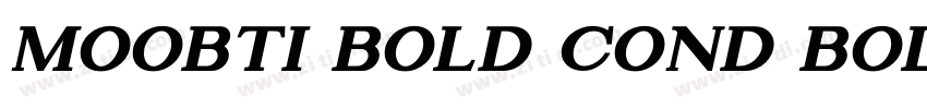 Moobti Bold cond Bol字体转换